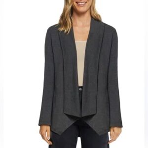 Max & Mia Charcoal Open Front Drape Cardigan